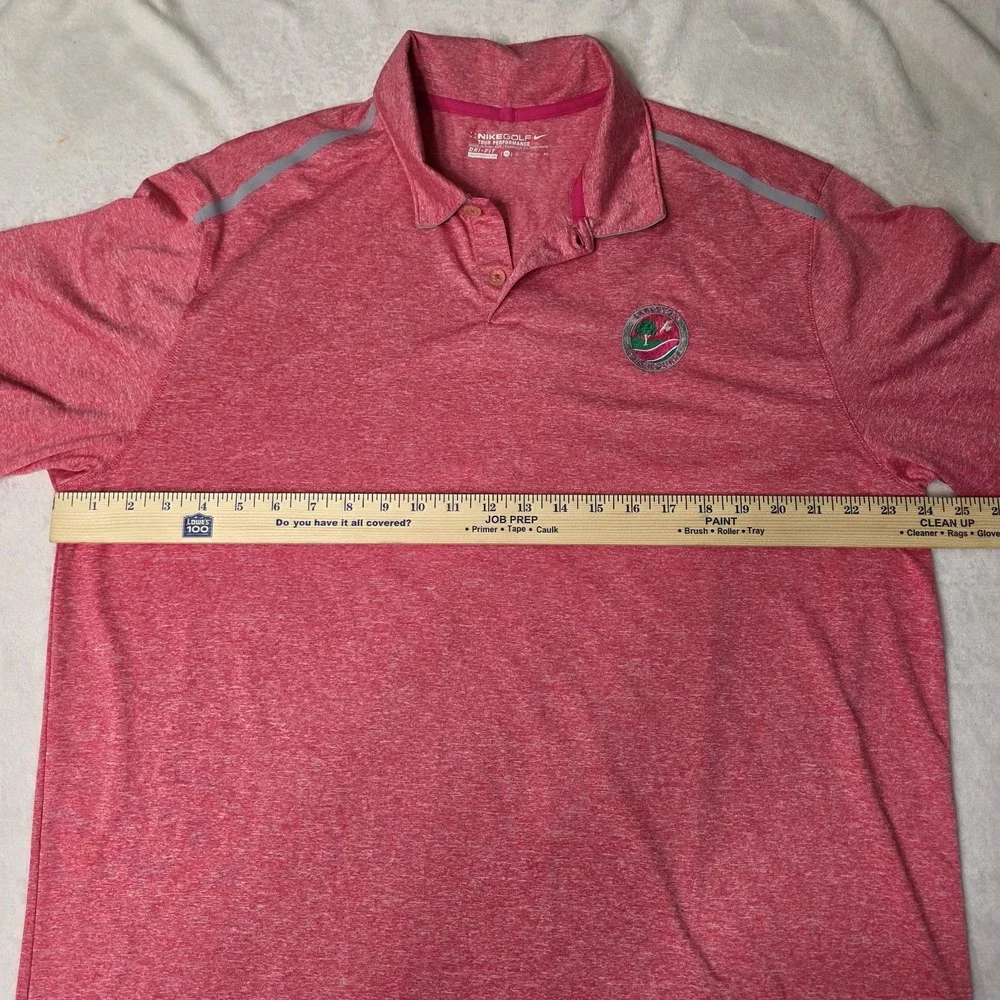 Nike Golf‎ Tour Performance Polo Shirt XL Light Red Pink Heather Stretch Casual